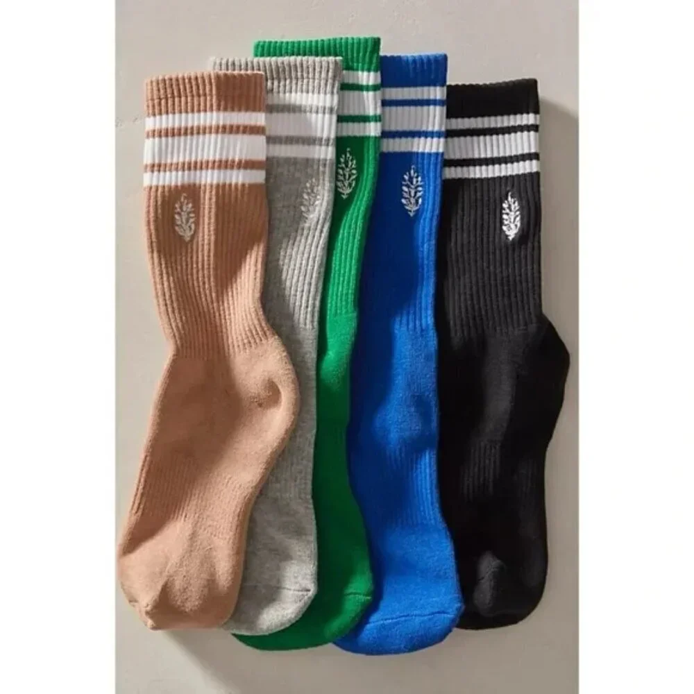 NWT FP Movement Logo Stripe Black Tube Socks
